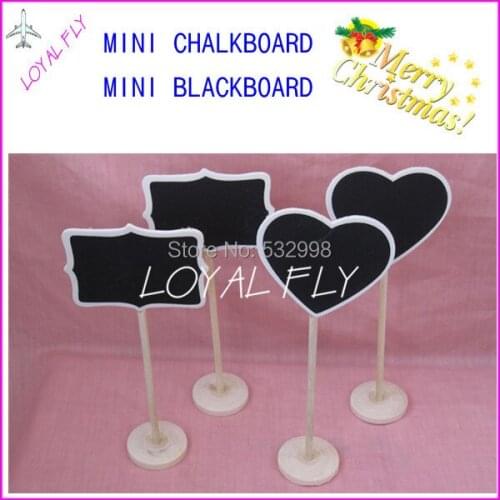 300PCS Wood Framed Scroll Mini Blackboard Chalkboard Stand Wedding Table Decoration Place Holder Food Labels Food Labels