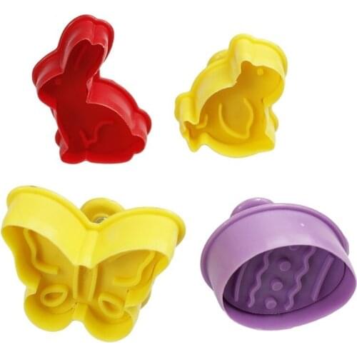 4Pcs Christmas Snowman Fondant Cake Mold Biscuit Cookie Plunger Cutters Sugarcraft Tool Cake Decorating Tools