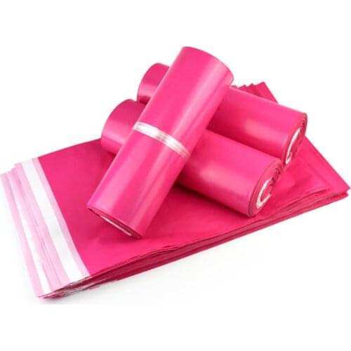 50Pcs/Lot 12 Sizes Rose Red Courier Bag Self Adhesive Storage Bag Plastic Envelope Poly Mailer Postal Shipping Mailing Bags