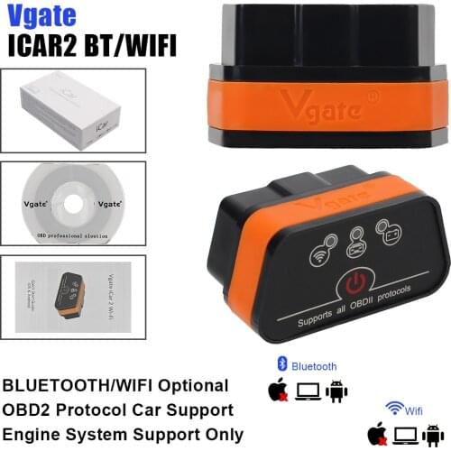 Auto Diagnostic Tool Vgate Icar2 For Android Code Reader Automotive Diagnostic Scanner WIFI/Bluetooth ELM327 OBD2