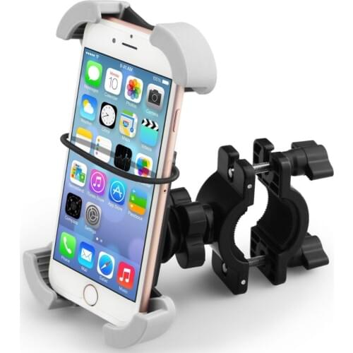 Bike Handlebar Rail Mount Cell Phone Holder Motorcycle Montain Bike Rail Mount Holder Stand for 3.5-5.5 inch Smart Phones