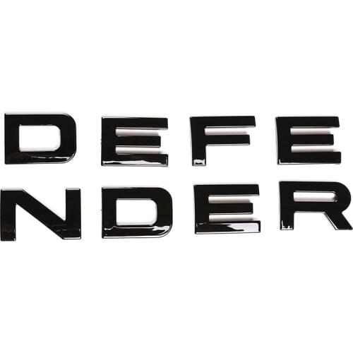 For Land Rover Defender 110 130 14-20 For Defender 90 ABS Black Car Hood cover “DEFENDER” Logo Wordmark Stickers Car Accessories
