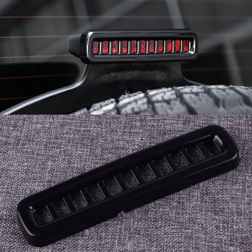 DWCX 16.5x3.9 cm Black ABS Car Third Brake Light Lamp Cover Trim Panel Fit for Jeep Wrangler JL 2018 2019