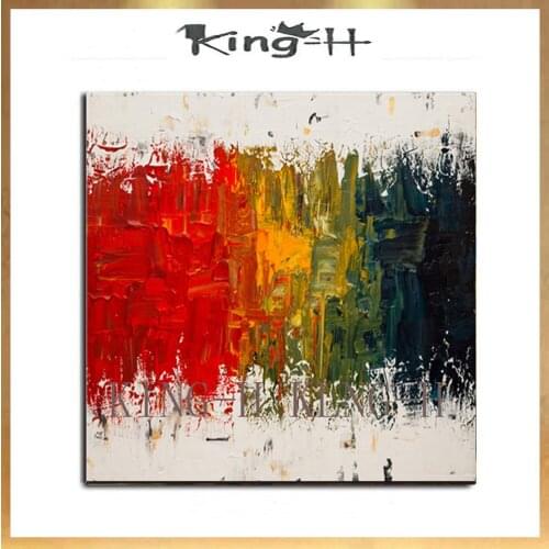 Gran mejor arte abstracto paisaje Rosa pintura al óleo en lienzo hecho a mano pared arte imagen para sala de estar hogar Hotel D