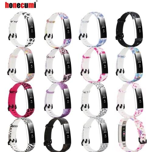 Honecumi Soft Silicone Replacment Band For Fitbit Alta HR Watch Strap Smart Wristband Adjustable with Different Colorful Design
