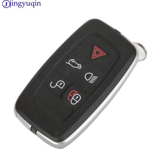 Jingyuqin 5 Button Key Housing For LAND ROVER RANGE ROVER SPORT LR4 Vogue 2010-2013 Remote Keychain Cover With Logo