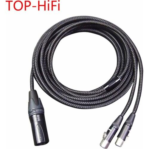 TOP-HiFi Free Shipping Handmade 4pin XLR Balanced Male Upgrade Cable For LCD2 LCD-3 LCD-4 LCD-XC Headphones
