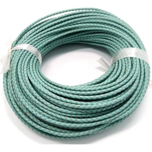 16 colors Good Quality True cowhide Braid Cord 3mm dia. Beading Wire Handcraft Accessories for bracelet necklace free shiping