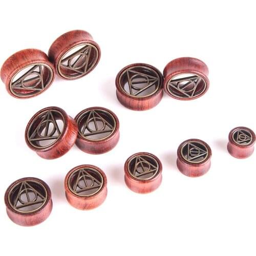 Fashion flesh Wood tunnels ear plugs big gauge piercing expander wood 8mm - 20mm pircing body jewelry1 Pair Sale