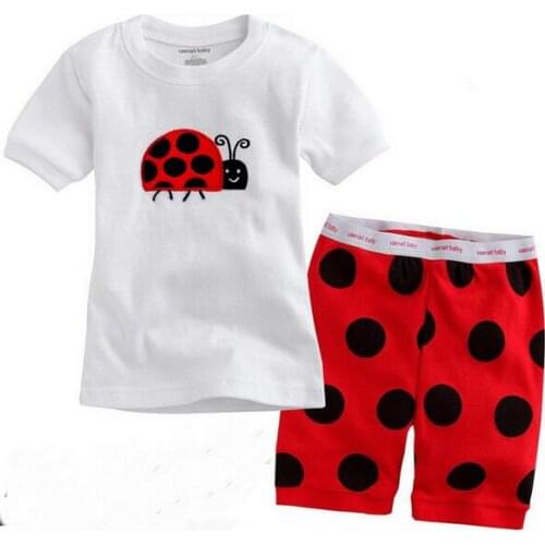 New Baby Unisex Short sleeve Cotton High Quality Cartoon Pijamas Boys Pajamas Sets Kids Pyjamas Animal Pajama for Girls 2-7Years