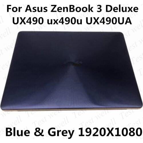 Original For Asus ZenBook 3 Deluxe UX490 ux490u UX490UA LCD Glass Display panel screen complete lcd Assembly with Cover