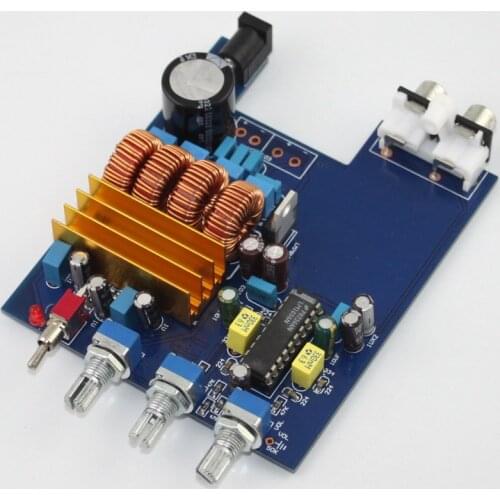 Free shipping Class D audio amplifier board TPA3116 + LM1036 tone digital amplifier board 2 * 50W