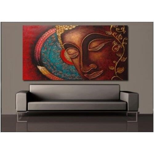 Hand-painted Modern Wall Deco Art Buddha Oil Painting On Canvas