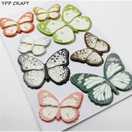 YPP CRAFT Lovely Butterflies Self- adhesive Sticker for Scrapbooking/ DIY Crafts/ Card Making Decoration