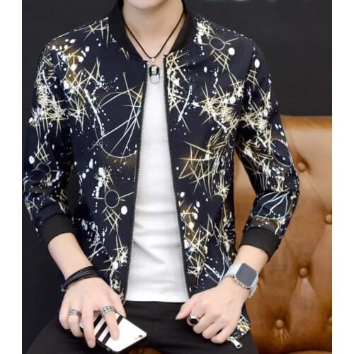 Season Bomber Jacket 2020 Mens Floral Jacket Plus Fat Big Size Coat Autumn Jacket Men Windbreaker Men Jaqueta Masculino