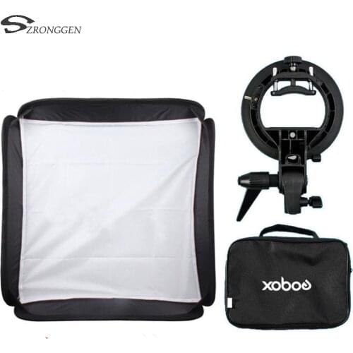 New Godox 60 x 60cm Flash Softbox Kit with S-Type Bracket Bowen Mount Holder For Camera Photo Studio