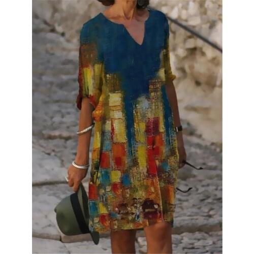 Temperament dress loose woman dress casual all-match dress