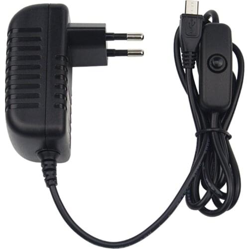 5V 3A Power Supply Charger AC Adapter Micro USB Cable with Power On/Off Switch For Raspberry Pi 3 pi pro Model B B+ Plus