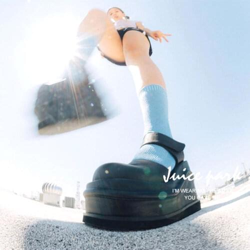 Brand New GIGIFOX Fashion Lolita Black Gothic Style Girls Cosplay Mary Janes Chunky Platform Shoes Woman Summer Sandals