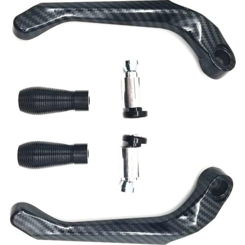 1 Pair Universal Motorcycle Brake Clutch Levers Protection Carbon Fiber Imitation Aluminum Alloy