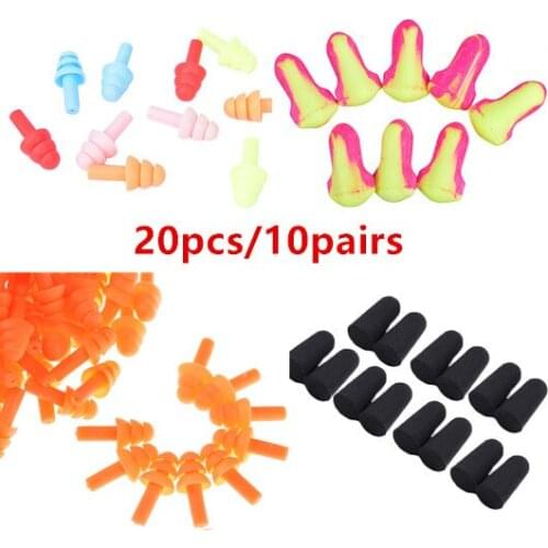 10 Pairs Silicone Ear Plugs Sound Insulation Ear Protection Soft Earplugs Anti Snoring Sleeping Plugs For Travel Noise Reduction