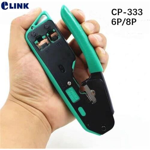 100% original Proskit CP-333 6P/8P Crimping Network Tongs Handheld portable cable stripper Terminal tool Multifunctional Plier