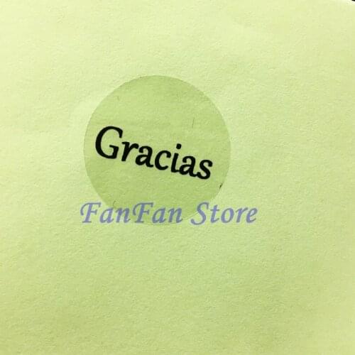 100pcs Transparent Spanish Gracias Thank You Stickers ~ Wedding Favour Seal, Craft