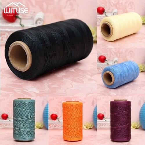 12Pcs Waxed Thread 260M/Roll Durable 0.8mm 150D Thickness Cord For DIY Handicraft Tool Hand Stitching Flat Sewing Line Thread