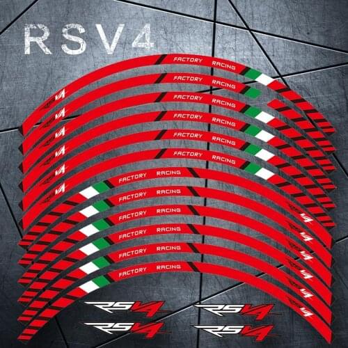 12 X Thick Edge Outer Rim Sticker Stripe Wheel Decals FIT APRILIA RSV4 17