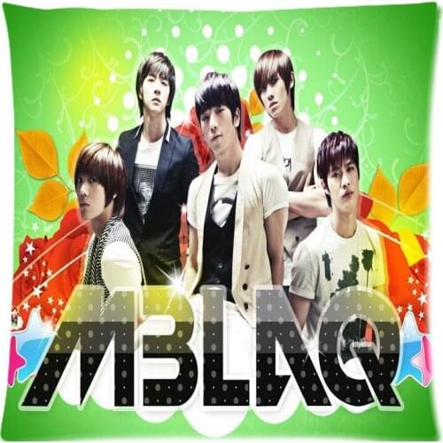 2018 Custom Cushion Cover MBLAQ Throw Pillow Cover Polyester Cushion Case for Sofa Decorative Pillowcase