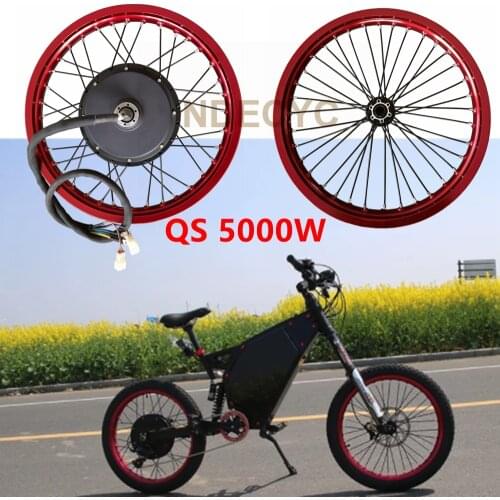 205H QS V3 48V-120V 5000W Electric Bike Hub Motor Wheel Macthing With Front Wheel With Hub 20mm Ebike Kit