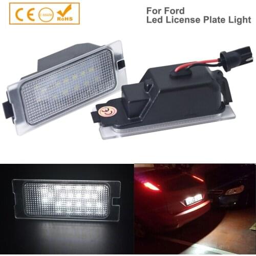 2x LED License Plate Lights For Ford Edge 07-14 Escape 08-12 Mercury Mariner 08-11 Number License Plate Lamps Car Accessories