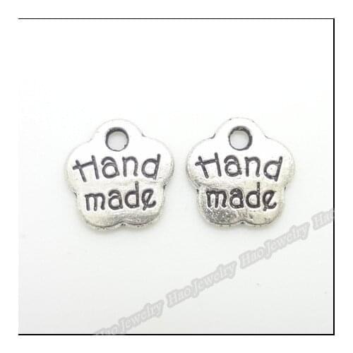 300 pcs Vintage Charms Flower Pendant Antique silver Fit Bracelets Necklace DIY Metal Jewelry Making