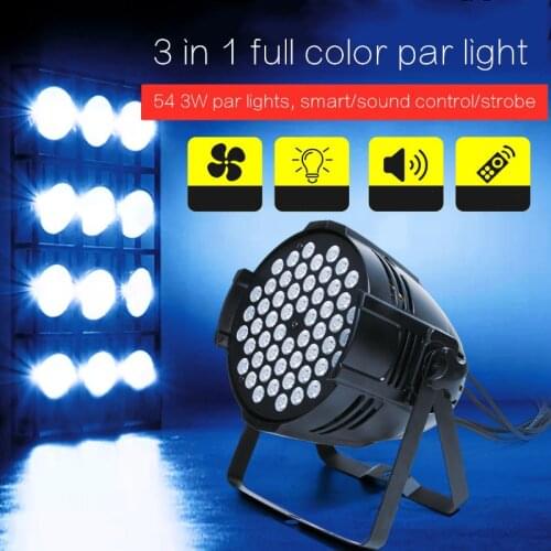 54X3W Rgb 3in1 Led Par Licht Muur Wassen Bar Party Disco Show Wedding Podium Verlichting 162W spotlight Dmx Par Dj Lamp Escenari