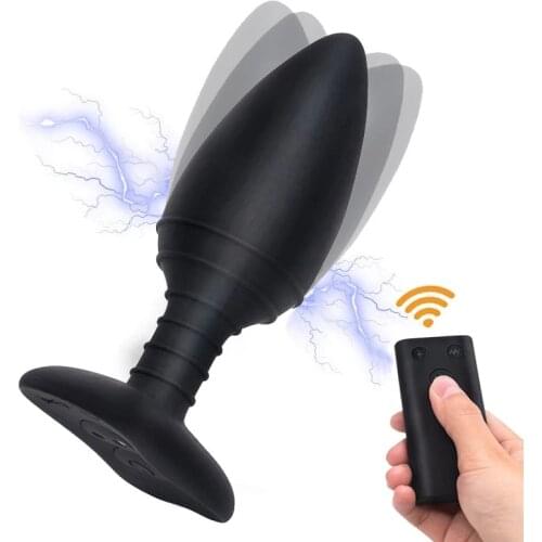Electric Shock Anal Vibrator/Dilator Anal Plug Remote Control Buttplug Dildo Sex Toys For A Couple Intimate Goods Masturbator