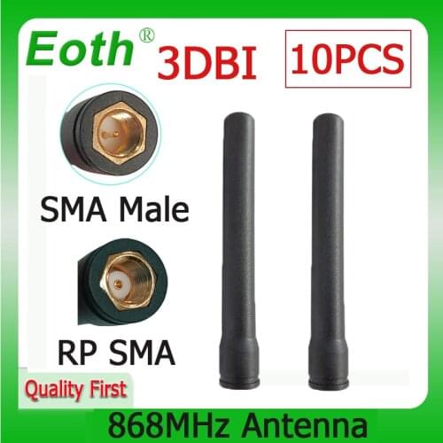 10pcs 868MHz 915MHz antenna 3dbi SMA Male straight antena GSM antenne 868 MHz 915 IOT antennas for gsm signal repeater Lorawan