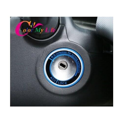 Color My Life Car Led Ignition Key Ring Decoration Led Lights for Ford Fiesta Ecosport 2009 - 2014 2015 2016 2017 Accessories