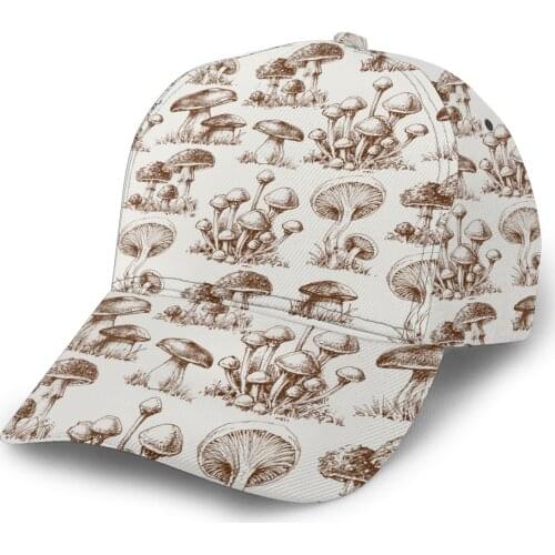 NOISYDESIGNS Mushrooms Designs Casual Baseball Cap Adjustable Snapback Hats For Women Men Hip Hop Trucker Cap Streetwear Dad Hat