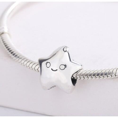 925 Sterling Silver Five-Pointed Star Celebrity Charm Bracelet Fashion Accessories DIY Jewelry Making For Pandora