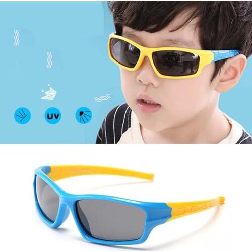 Kids Sunglasses Gray Lens Polarized Coating Mirror Children Baby Boy Girl Sun Glasses Brand Desinger UV400 Oculos De Sol