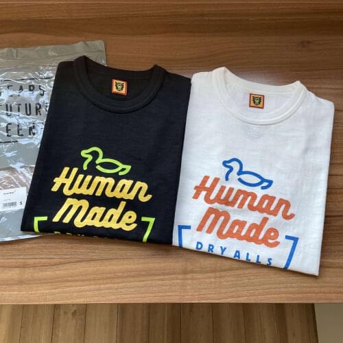 Humanmade Pocket T-shirt Letter duck print neck short sleeve Human Made Short Sleeve Tee Shirt