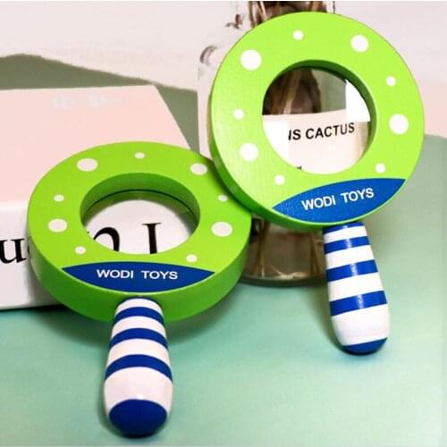 Kaleidoscope Wood Cutely Magnifier Toy For Children Educational Learning Exploring Ability Developing Baby Classic Toys