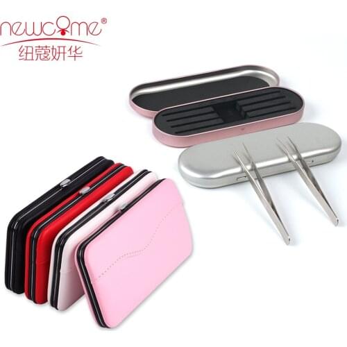 NEWCOME Professional Eyelash Tweezers Storage Box/Bag Makeup Tools Case Eyelash Extension Salon for Tweezers Brushes Lashes Tool
