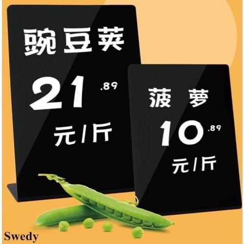 A6 L Shape Mini Chalkboard Signs Stand Blackboard Message Board Price Board Place Cards Weddings Birthday Event Decoration