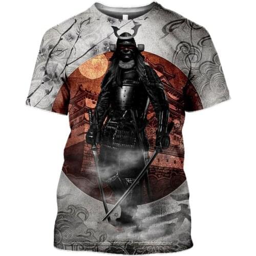 CLOOCL Men T-shirt Japanese Culture Samurai Spirit 3D Print Ninja Short Sleeve Tee Shirts Harajuku Casual Unisex Tops