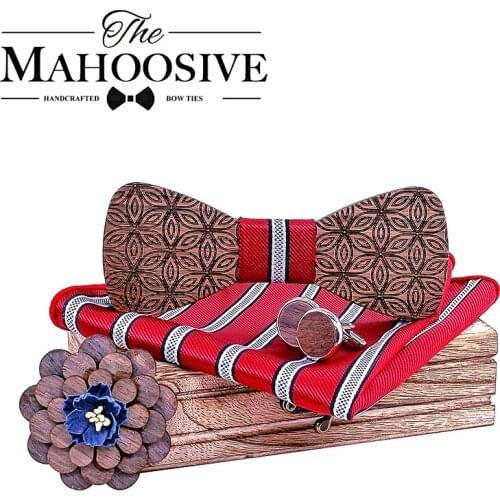Men Wooden bow tie corbatas para hombre Classic Business Neck Wooden bow Tie For Men Suit For Wedding Party Necktie modis
