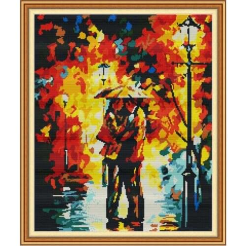 Dark night cross stitch kit aida 14ct 11ct count printed canvas stitches embroidery DIY handmade needlework