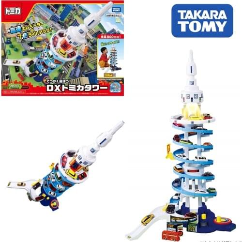 Takara Tomy Tomica Town Rainbow Tower Model Kit Hot Pop Baby Toys Building Blocks Miniature Educational Kids Bauble