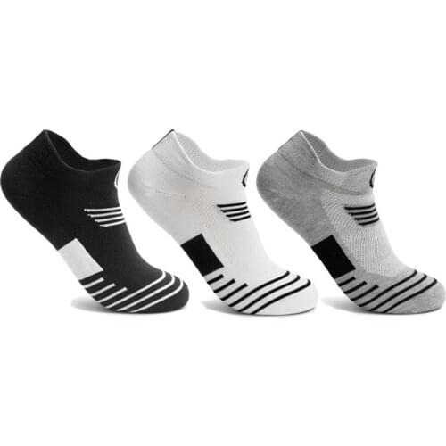 5 Pairs/Lot Athletic,Sport Short Socks Cotton Men Solid Mesh Breathable Thin Ankle Boat Outdoor Basketball Travel Socks 2 Size