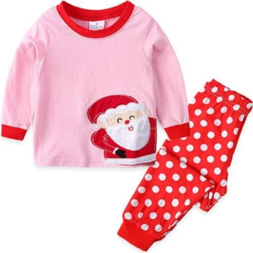 New Winter Autumn Brand Girls Boys Christmas Pajamas Sets Toddler Baby Cotton Outfit Clothes Kids Clothes 2-7Y Pyjamas Sleepwear
